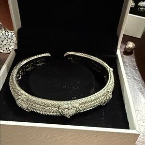 Judith Ripka Silver Fleur-de-Lis Bracelet